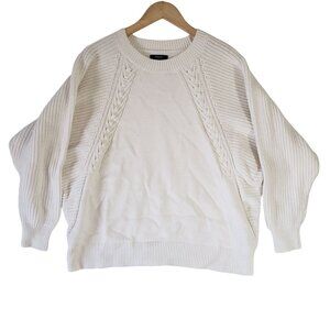 Simply‎ Vera Vera Wang Ivory Cable Knit Sweater Size XXL Pullover Old Money